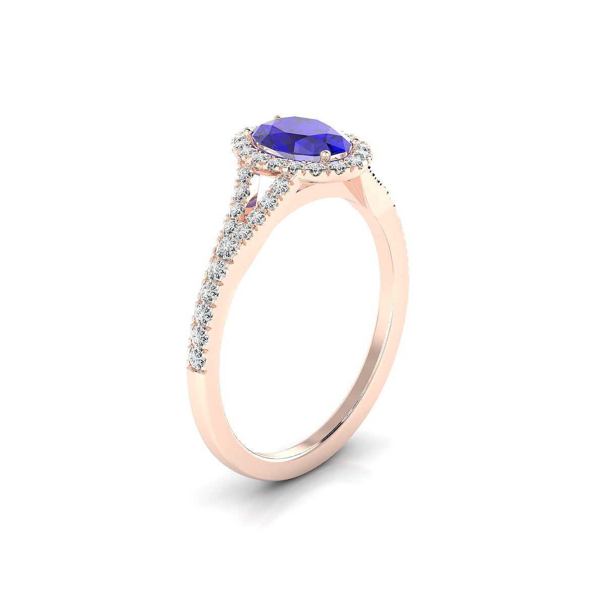 Dream | 18k Rose Gold 7 x 5 mm Oval Tanzanite Ring