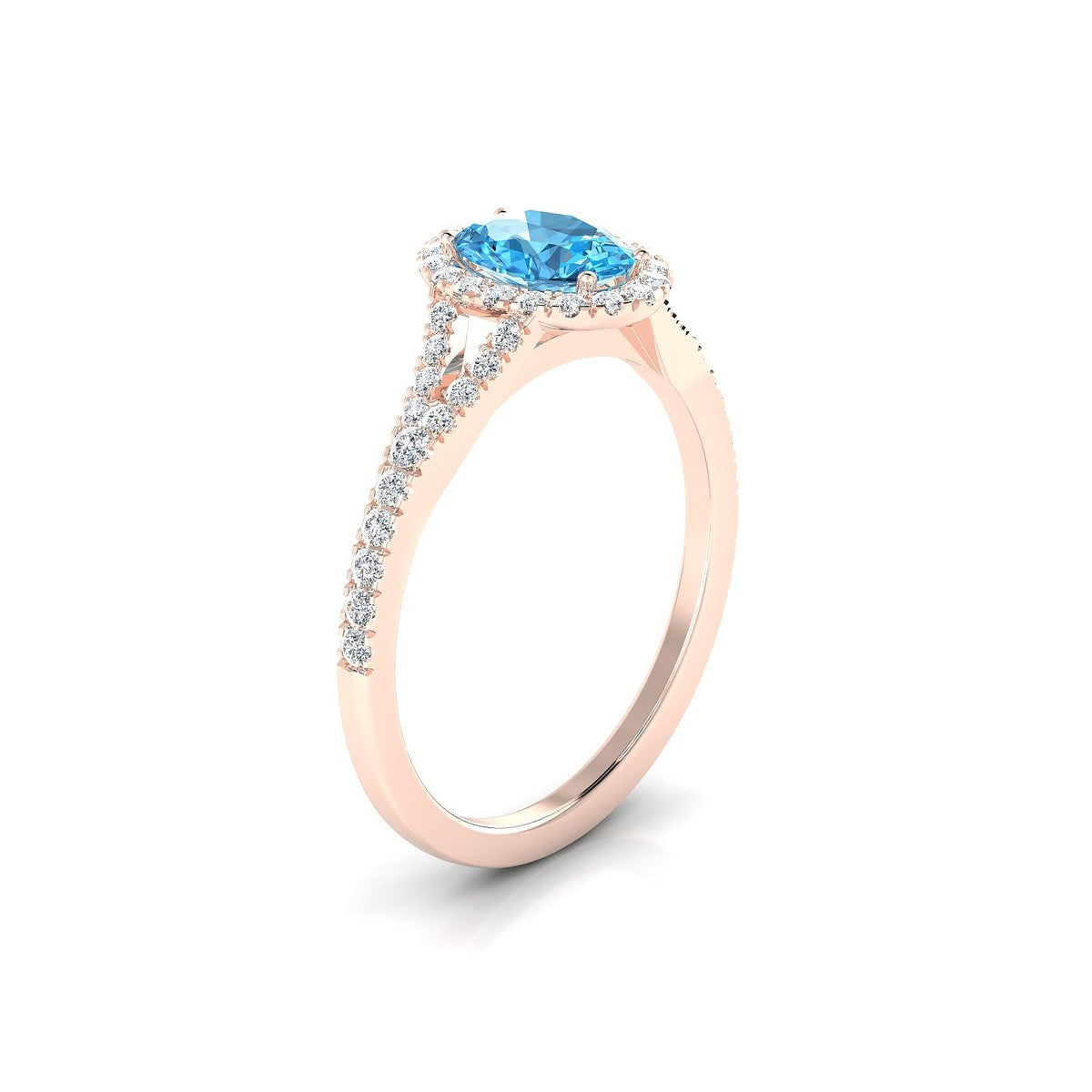 Dream | 18k Rose Gold 7 x 5 mm Oval Topaz Ring