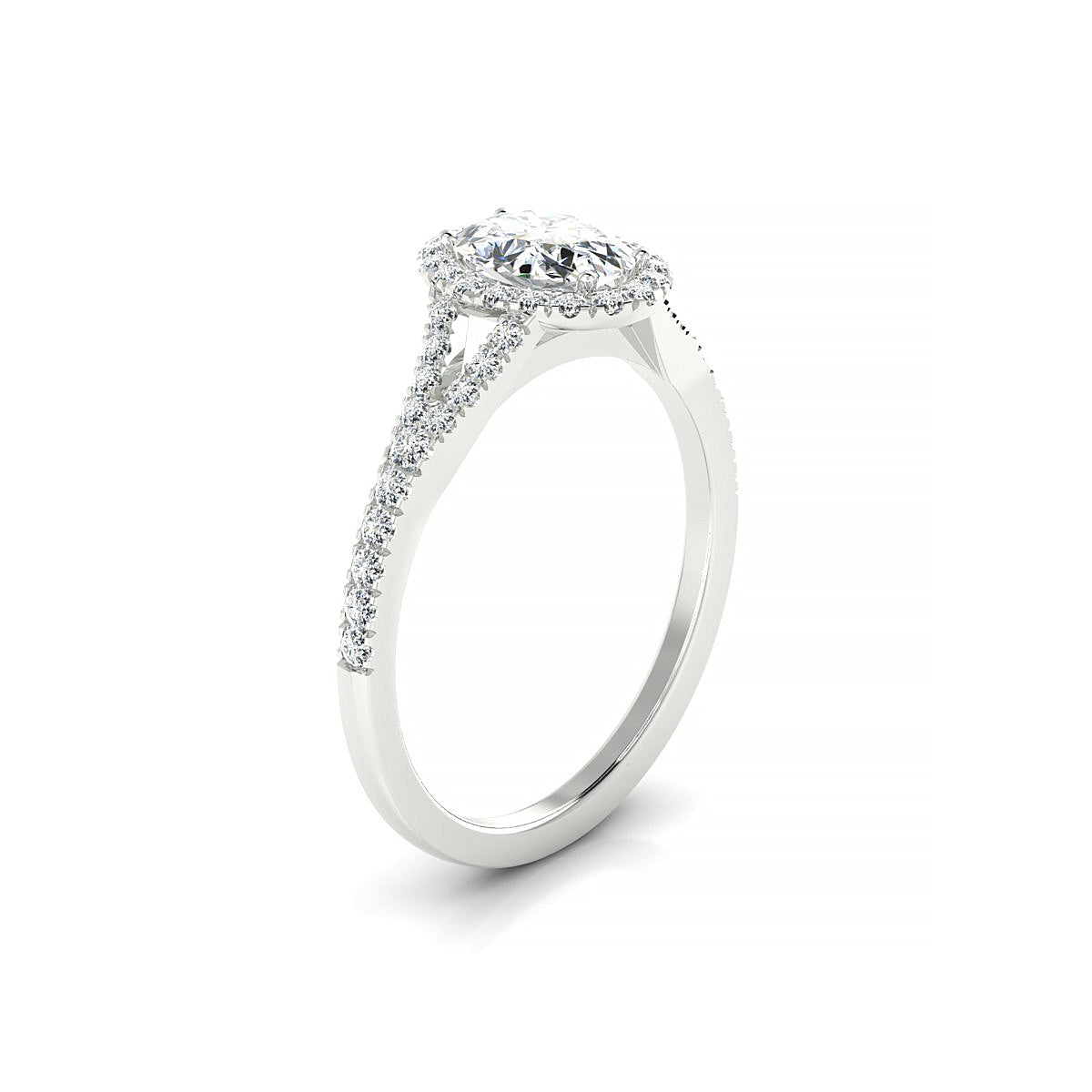 Dream | 18k White Gold 7 x 5 mm Oval Diamond Ring