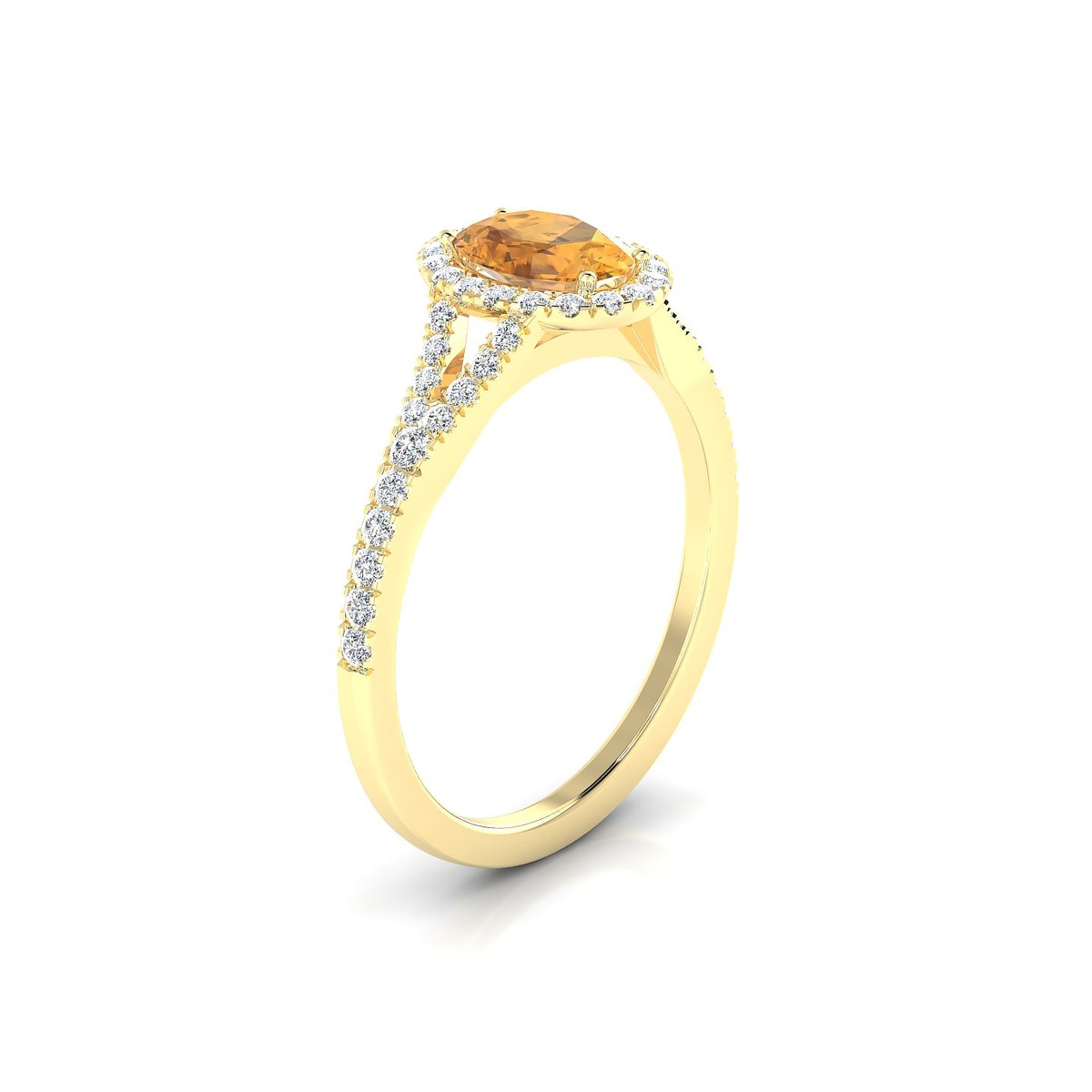Dream | 18k Yellow Gold 7 x 5 mm Oval Citrine Ring