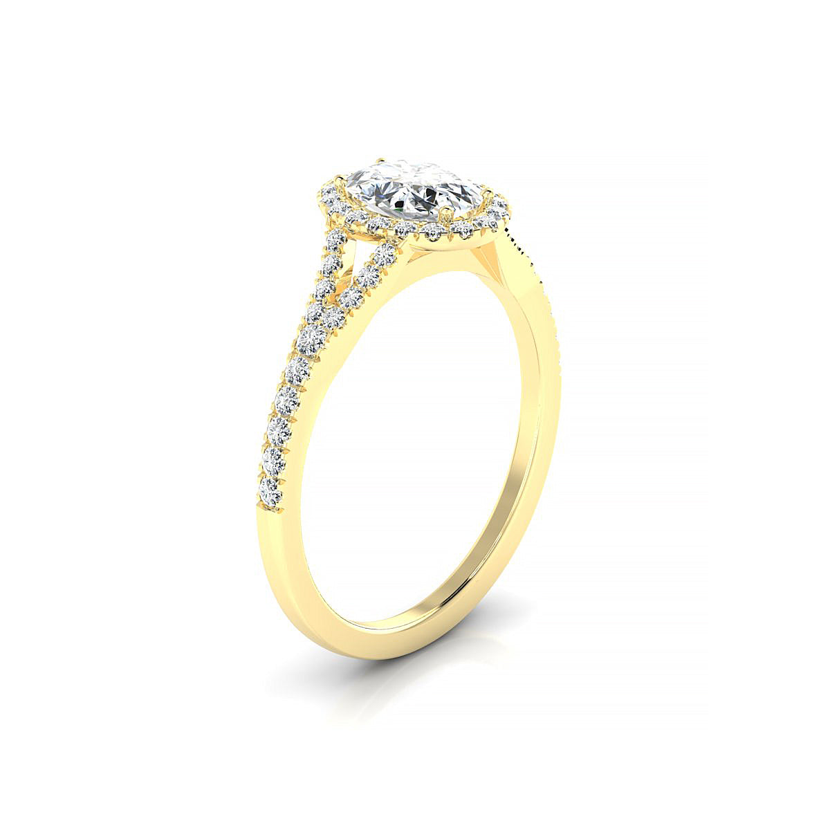 Dream | 18k Yellow Gold 7 x 5 mm Oval Diamond Ring