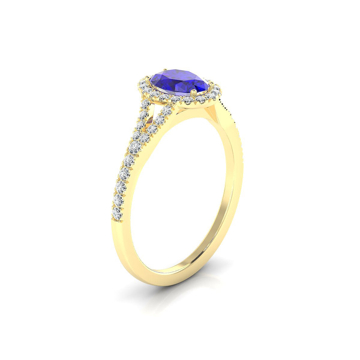 Dream | 18k Yellow Gold 7 x 5 mm Oval Tanzanite Ring