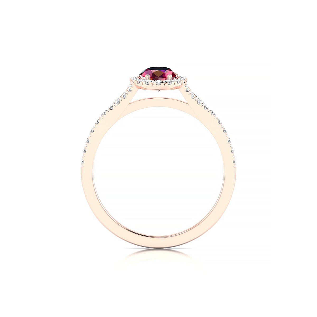 Dream | 18k Rose Gold 7 x 5 mm Oval Ruby Ring
