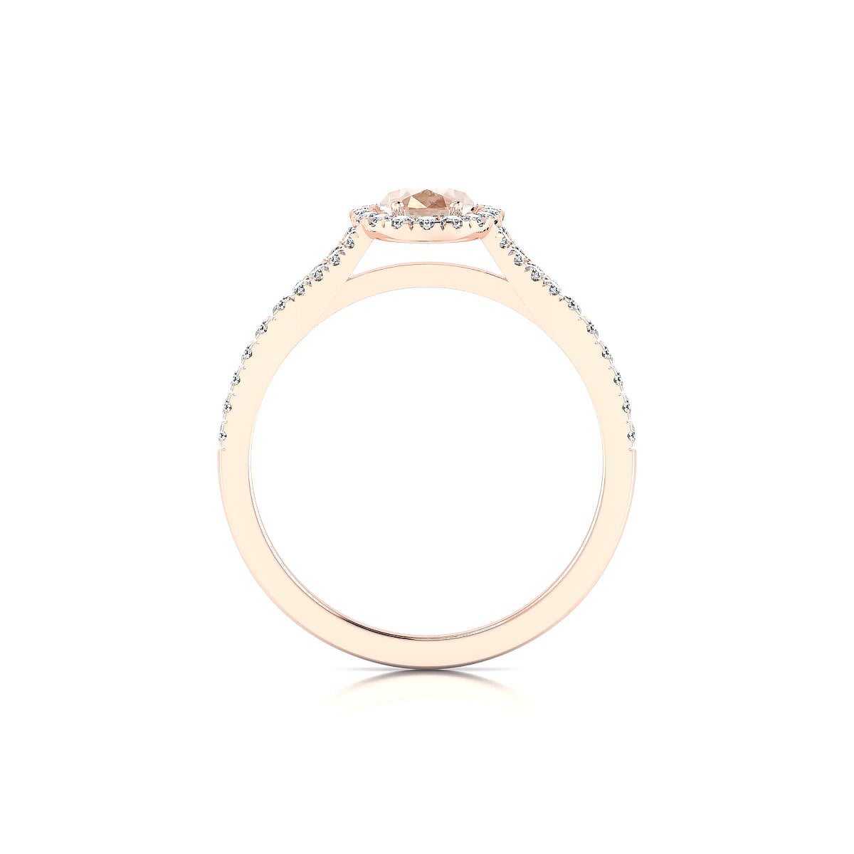 Dream | 18k Rose Gold 7 x 5 mm Oval Morganite Ring