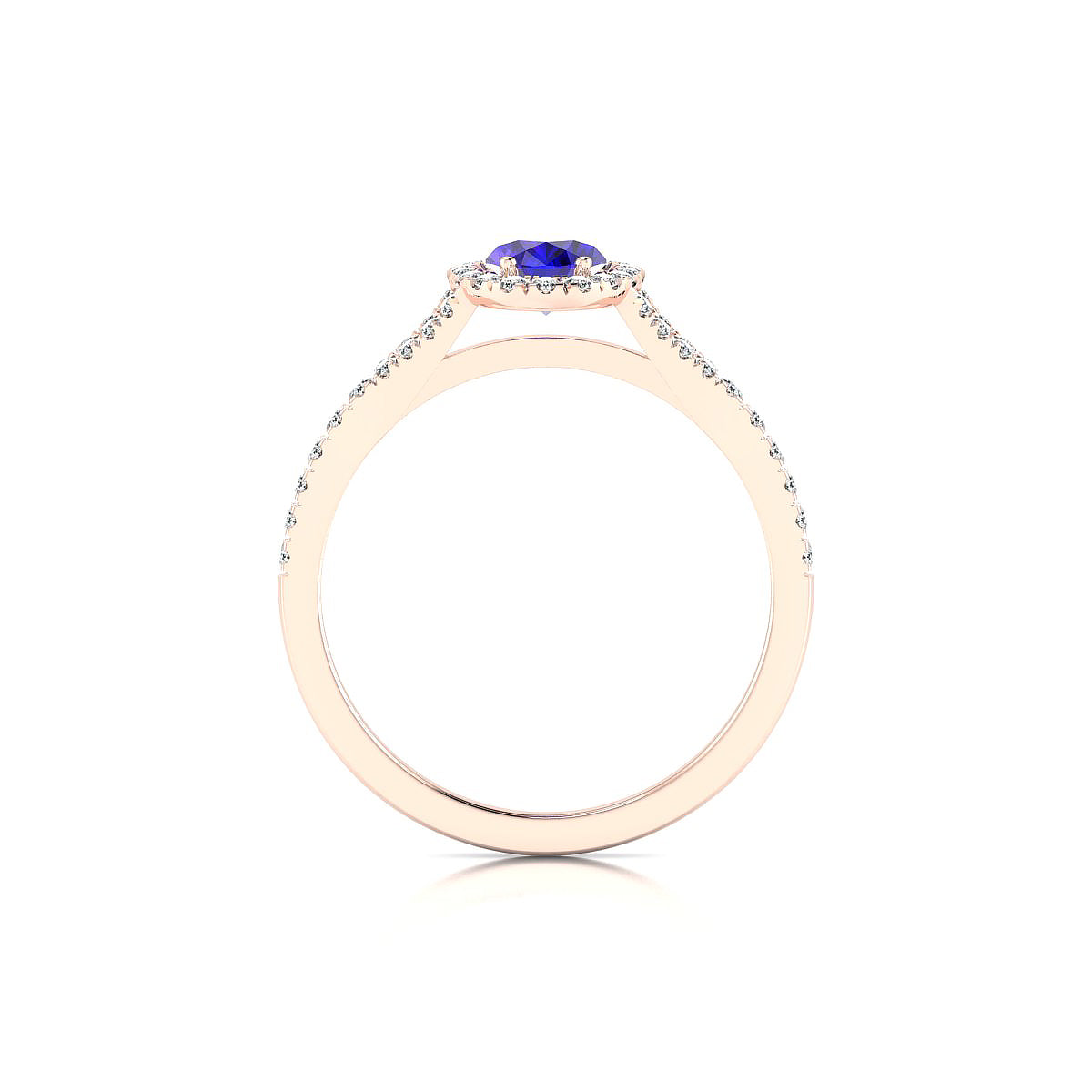 Dream | 18k Rose Gold 7 x 5 mm Oval Tanzanite Ring