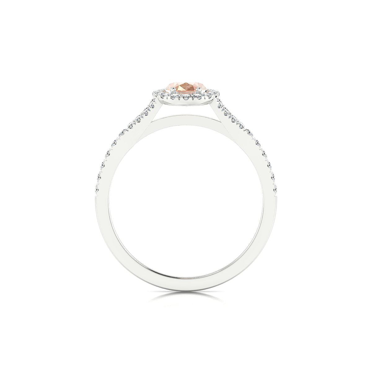Dream | 18k White Gold 7 x 5 mm Oval Morganite Ring