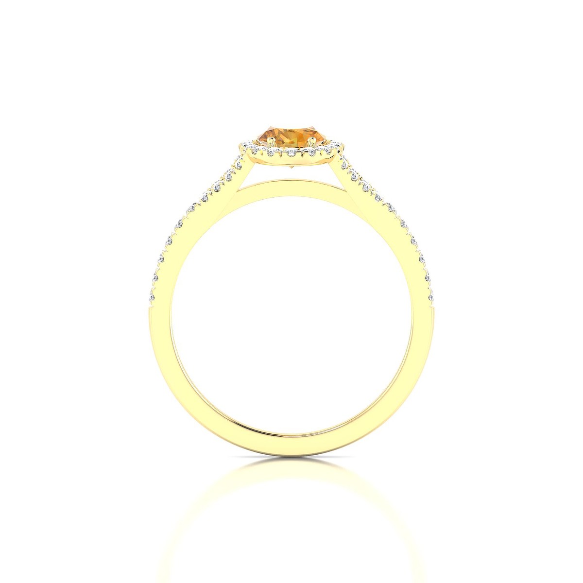 Dream | 18k Yellow Gold 7 x 5 mm Oval Citrine Ring