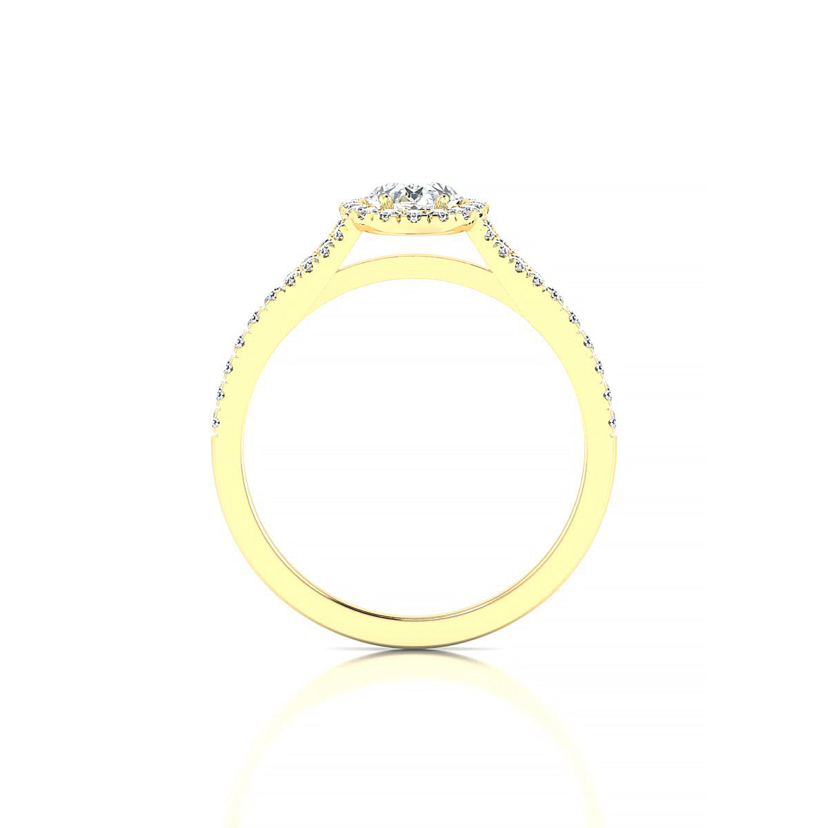 Dream | 18k Yellow Gold 7 x 5 mm Oval Diamond Ring