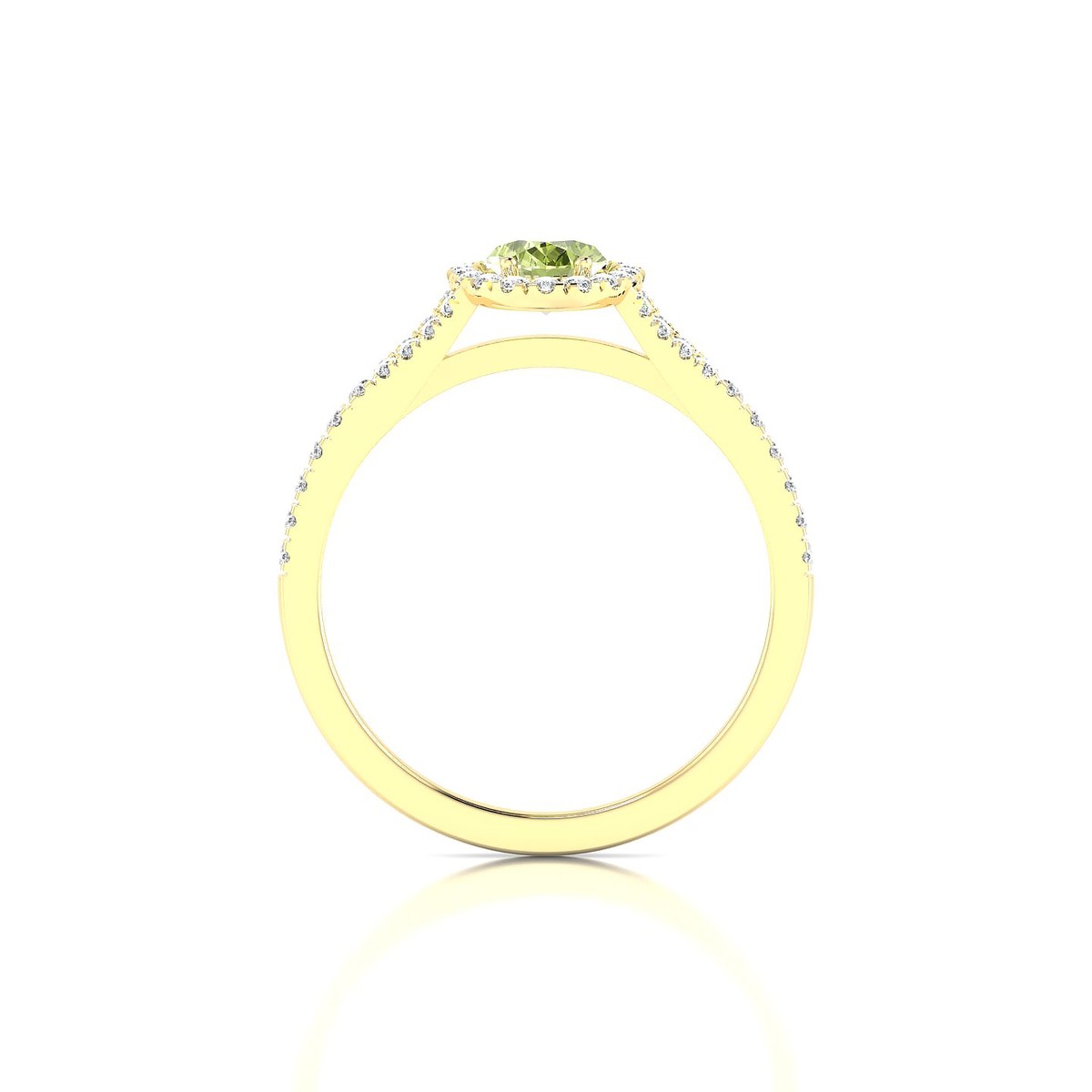 Dream | 18k Yellow Gold 7 x 5 mm Oval Peridot Ring