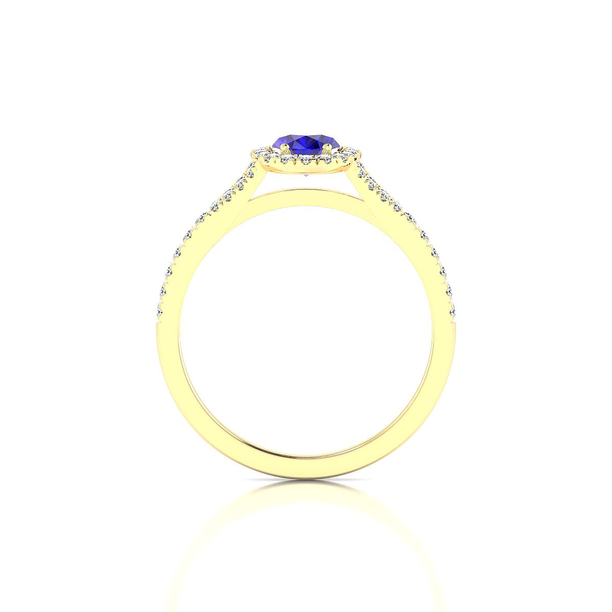 Dream | 18k Yellow Gold 7 x 5 mm Oval Tanzanite Ring