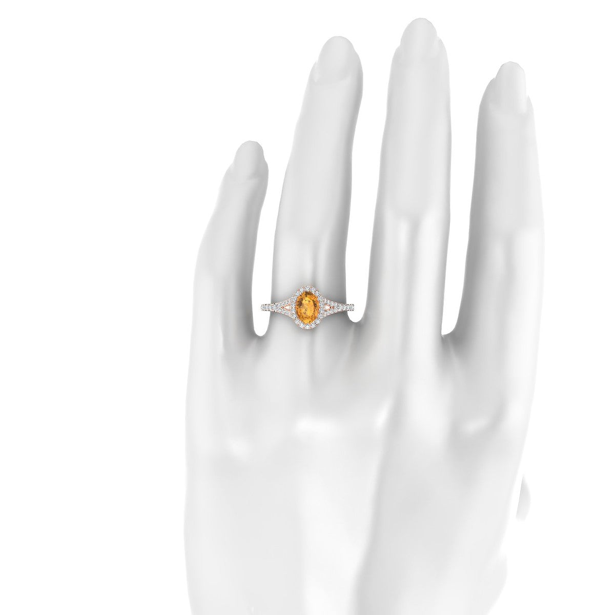 Dream | 18k Rose Gold 7 x 5 mm Oval Citrine Ring