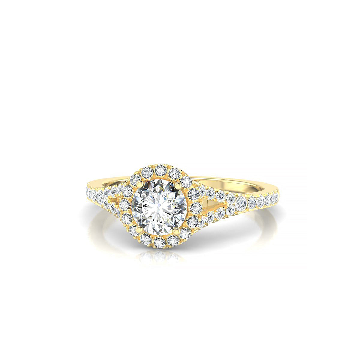 Dream | 18k Yellow Gold 5.2 mm Round Diamond Ring