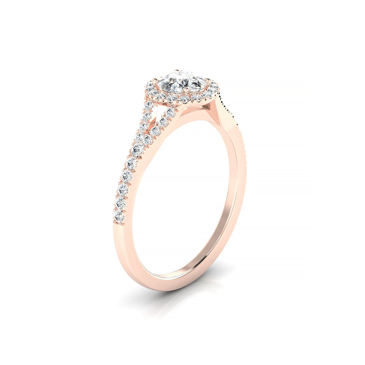 Dream | 18k Rose Gold 5.2 mm Round Diamond Ring