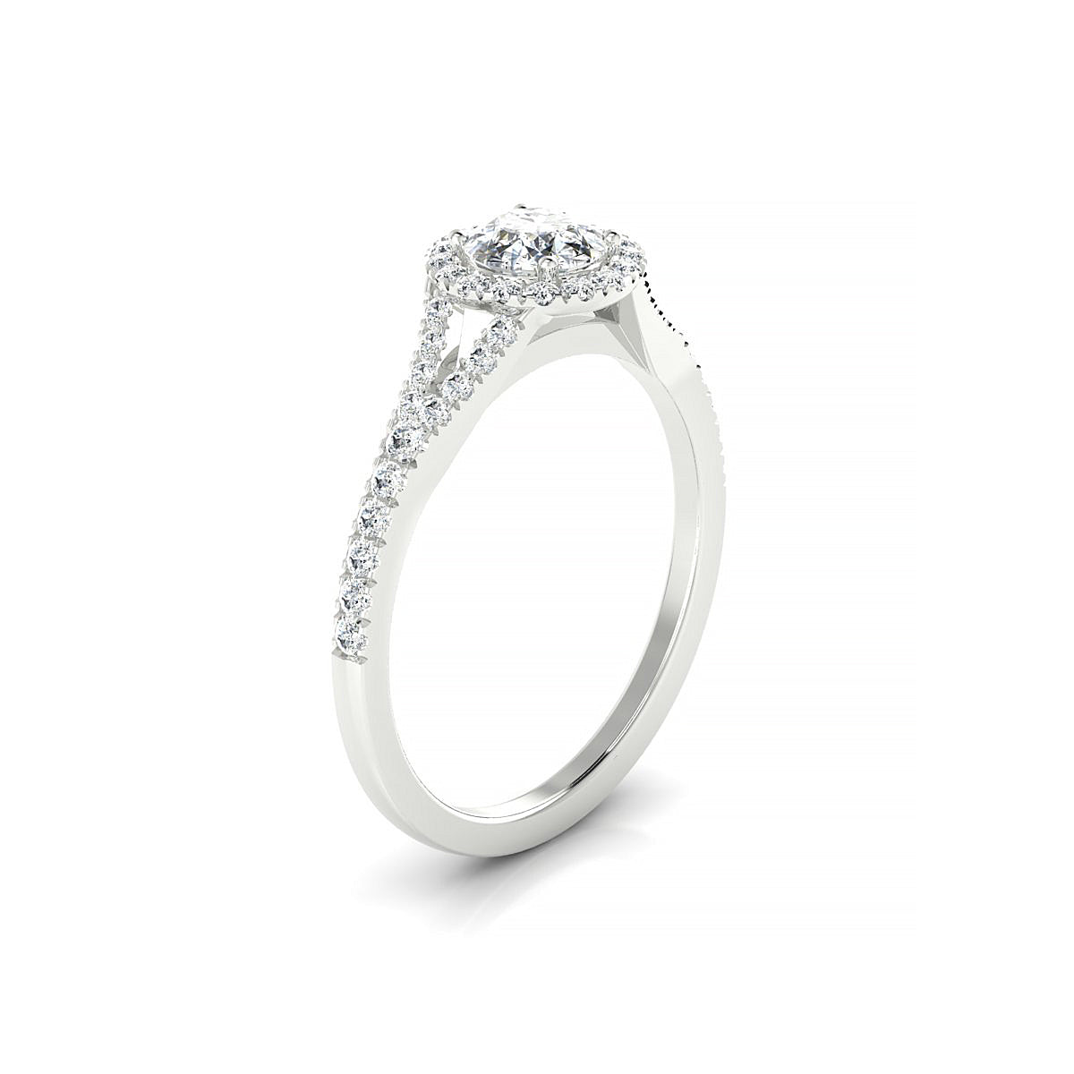 Dream | 18k White Gold 5.2 mm Round Diamond Ring