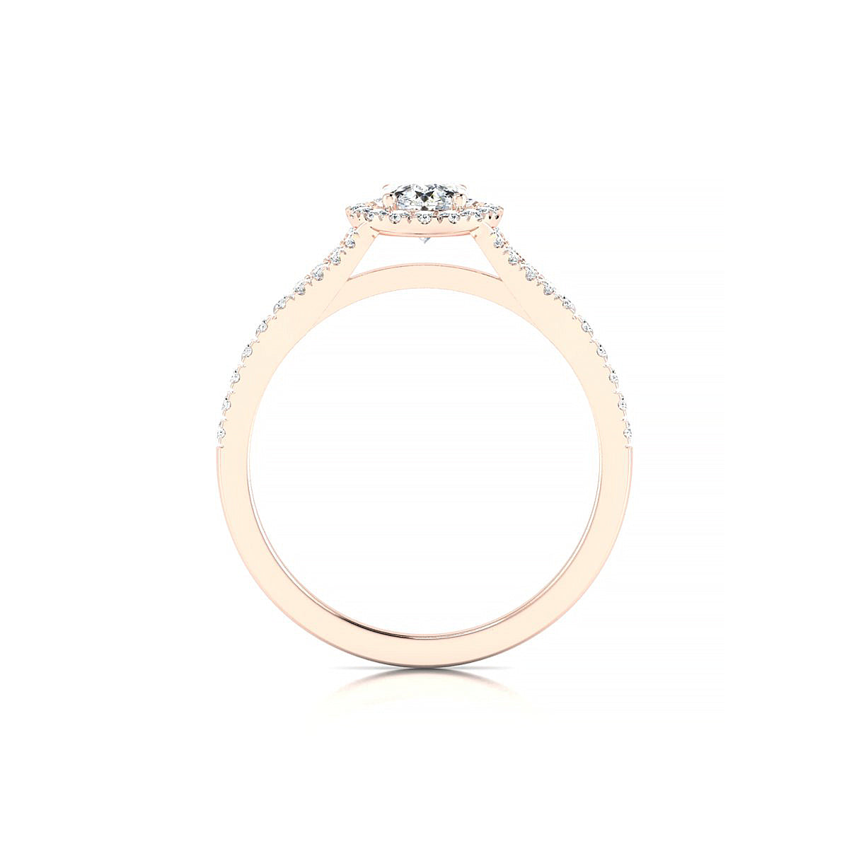 Dream | 18k Rose Gold 5.2 mm Round Diamond Ring