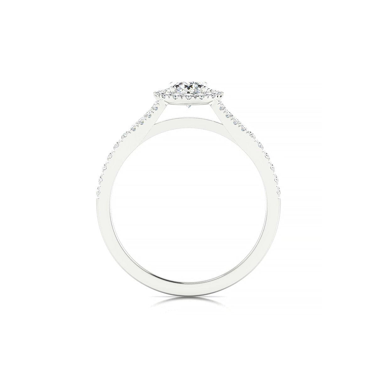 Dream | 18k White Gold 5.2 mm Round Diamond Ring