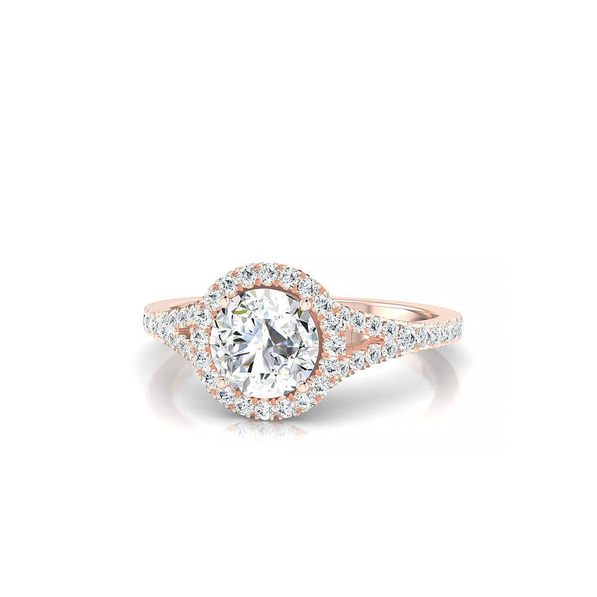 Dream | 18k Rose Gold 5.7 mm Round Diamond Ring