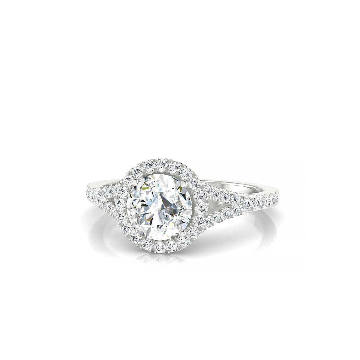 Dream | 18k White Gold 5.7 mm Round Diamond Ring