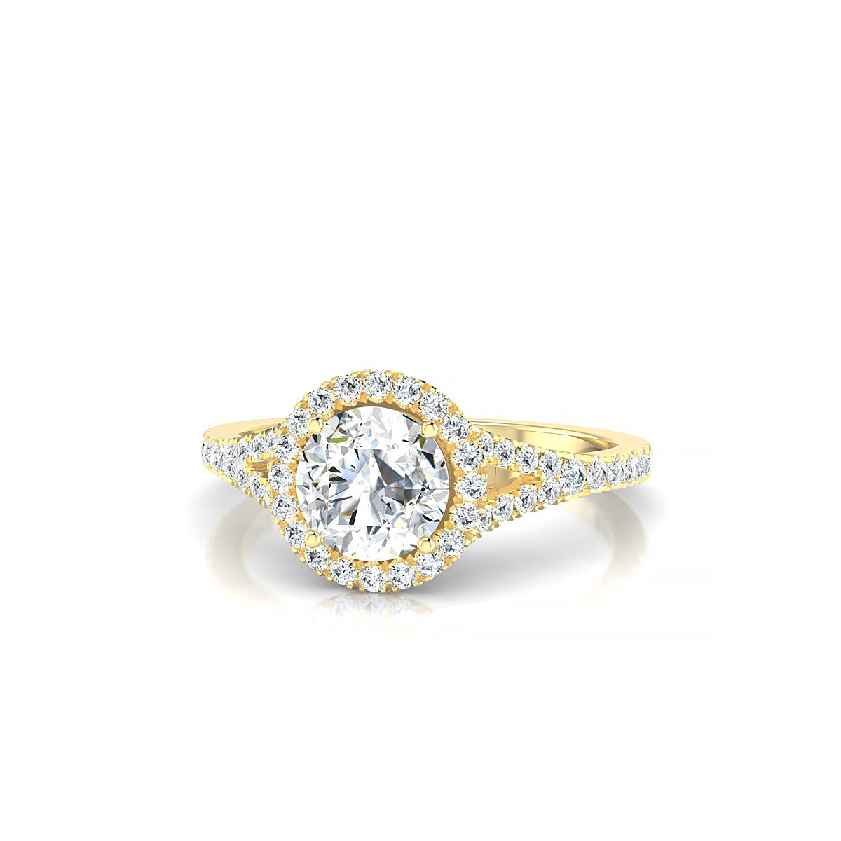 Dream | 18k Yellow Gold 5.7 mm Round Diamond Ring