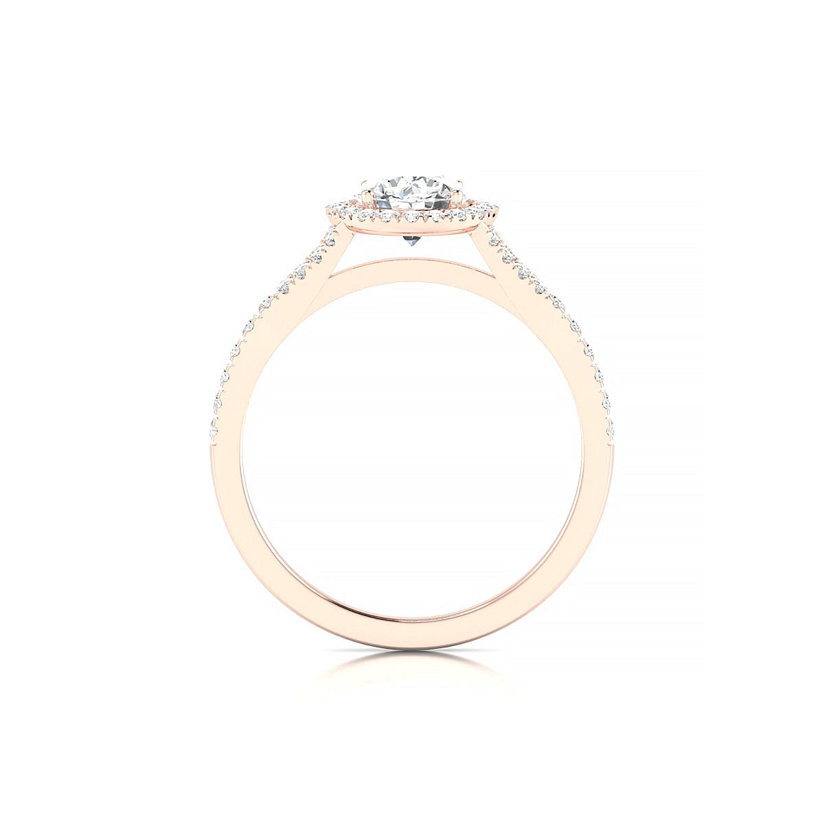 Dream | 18k Rose Gold 5.7 mm Round Diamond Ring