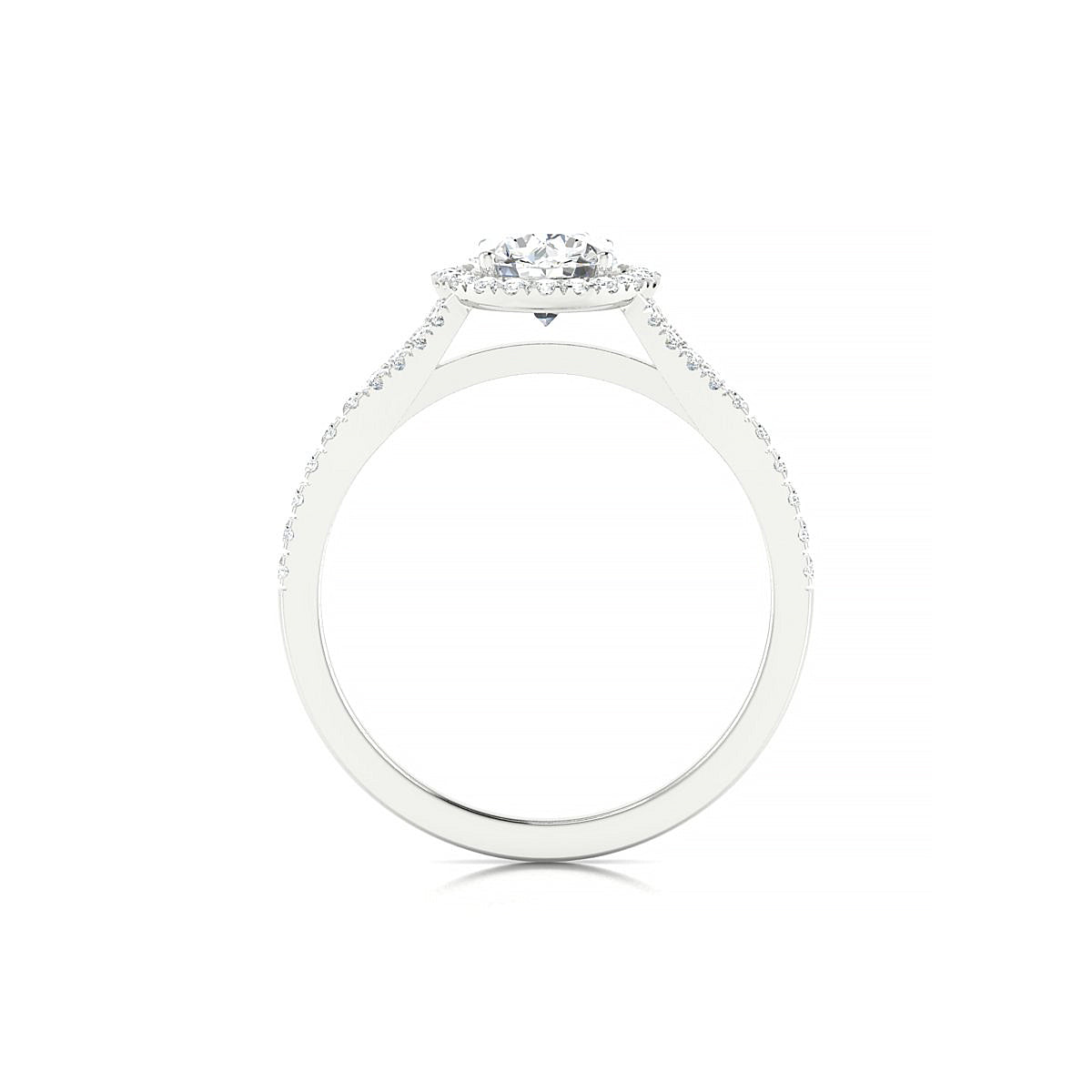Dream | 18k White Gold 5.7 mm Round Diamond Ring