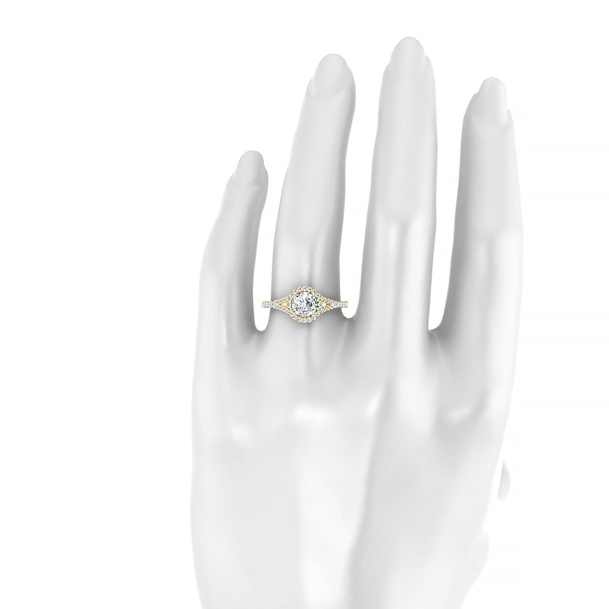 Dream | 18k Yellow Gold 5.7 mm Round Diamond Ring