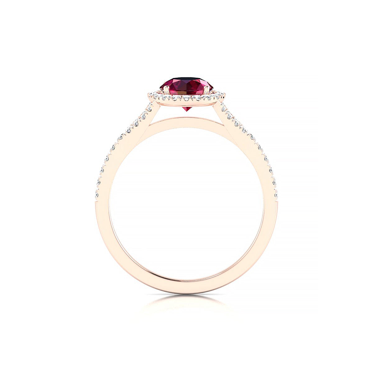 Dream | 18k Rose Gold 6 mm Round Ruby Ring