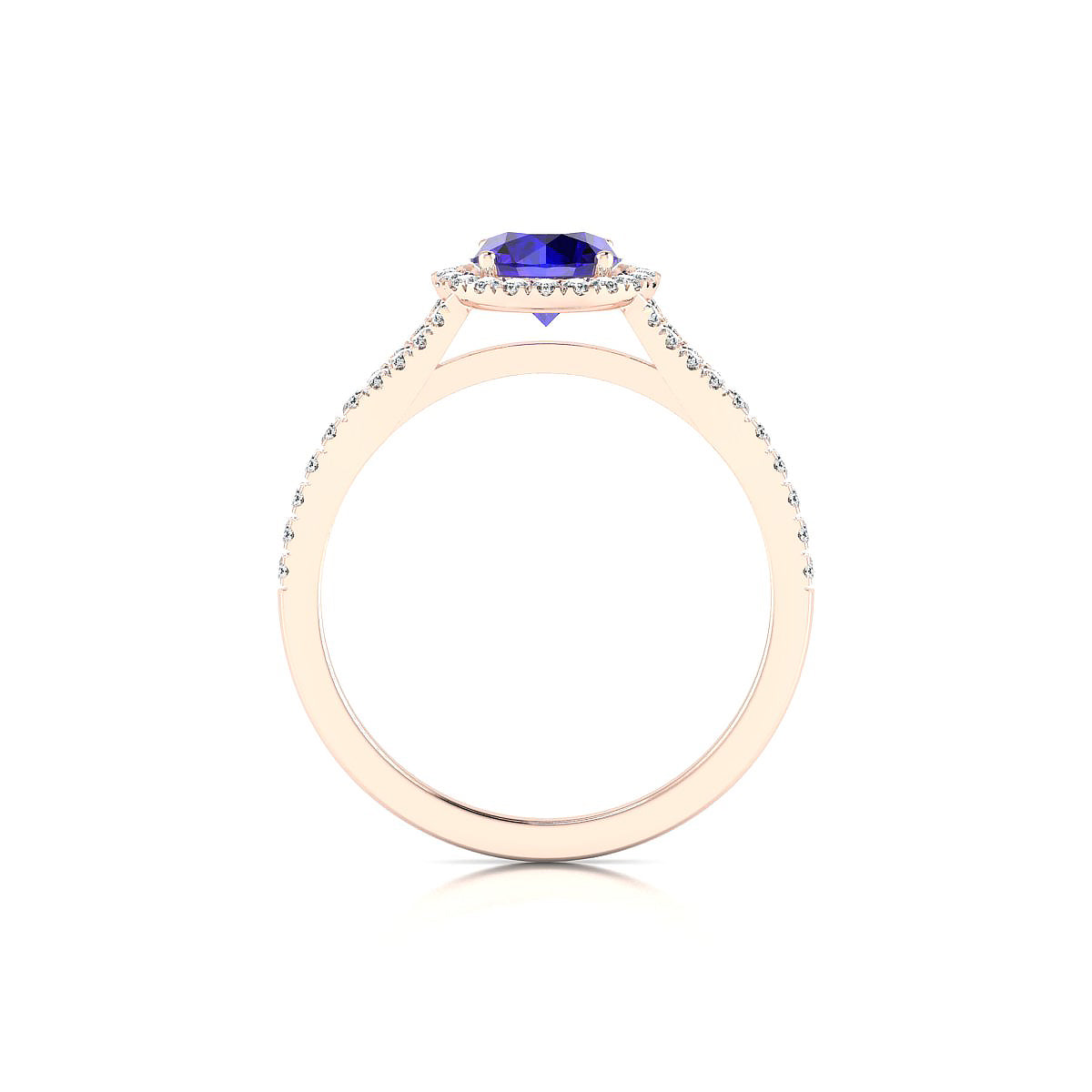Dream | 18k Rose Gold 6 mm Round Tanzanite Ring