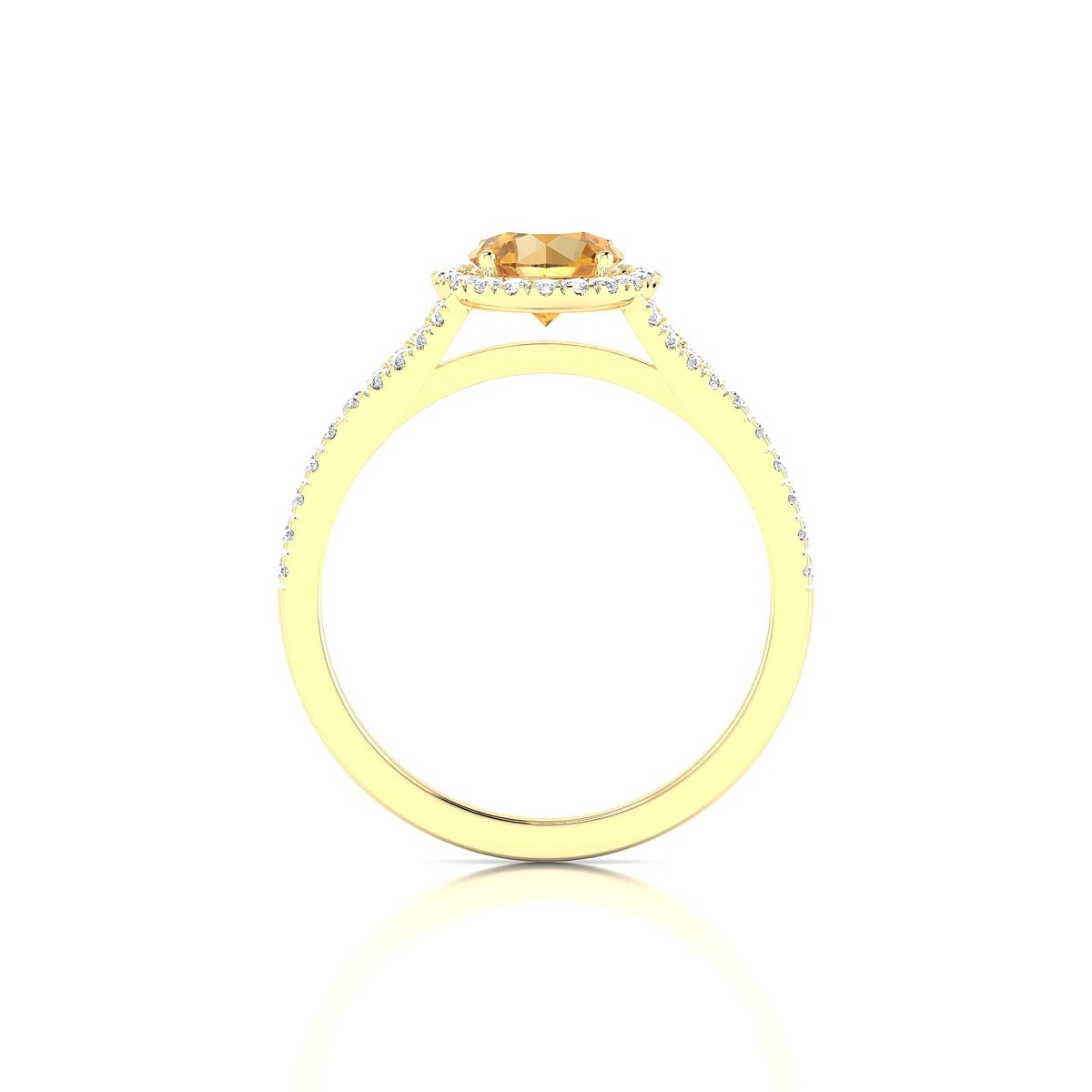 Dream | 18k Yellow Gold 6 mm Round Citrine Ring