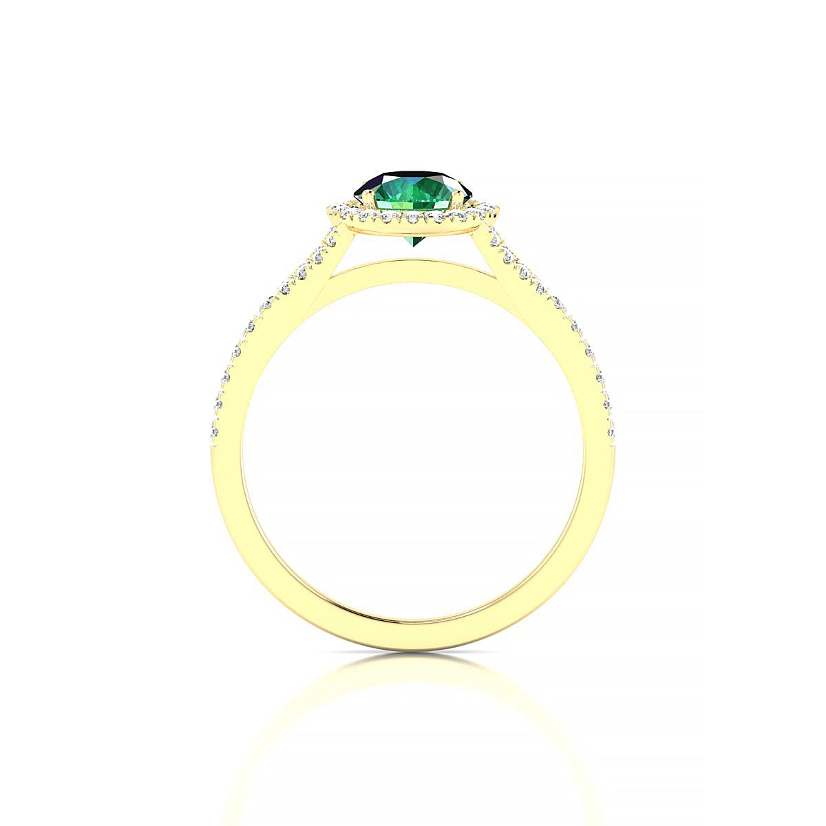 Dream | 18k Yellow Gold 6 mm Round Emerald Ring
