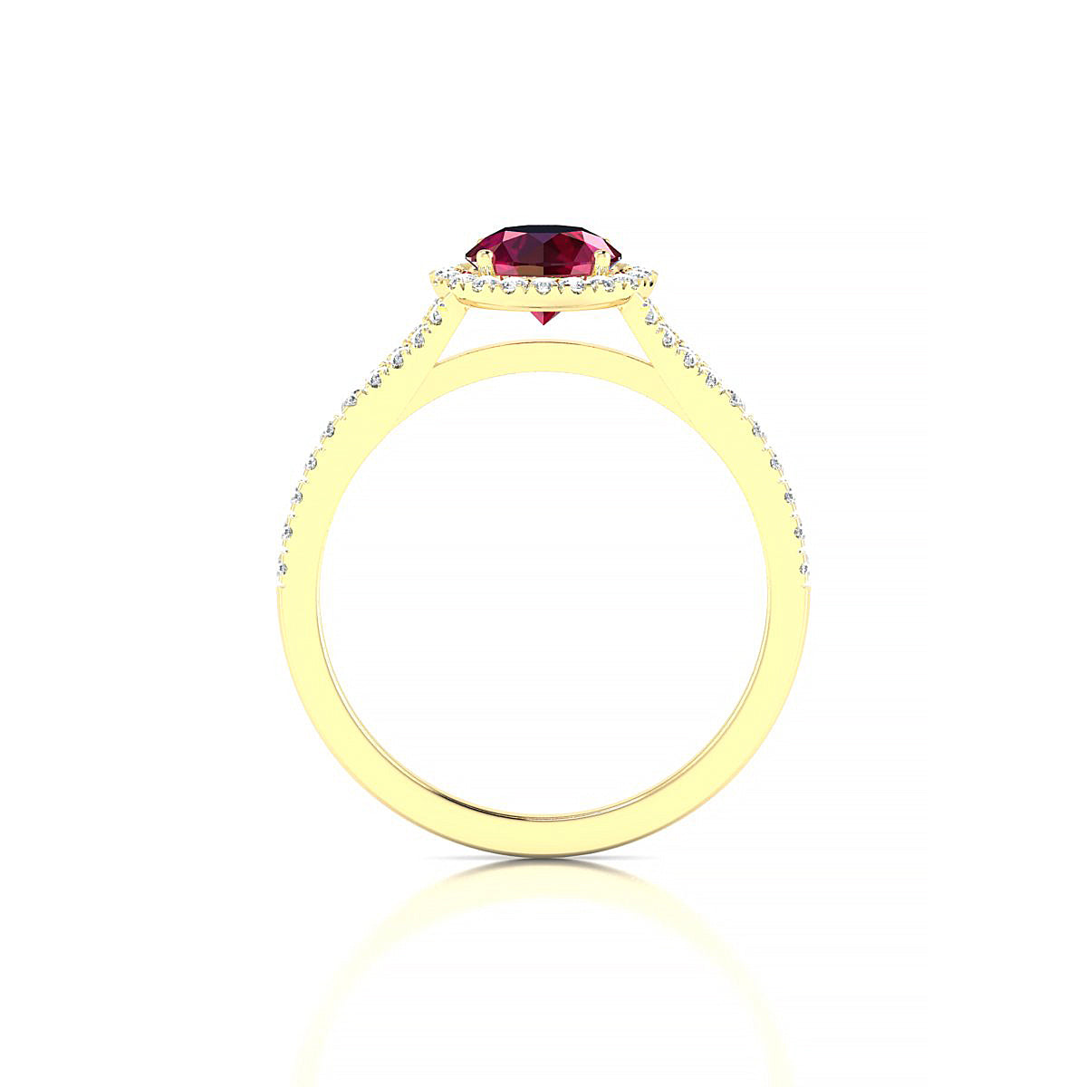 Dream | 18k Yellow Gold 6 mm Round Ruby Ring