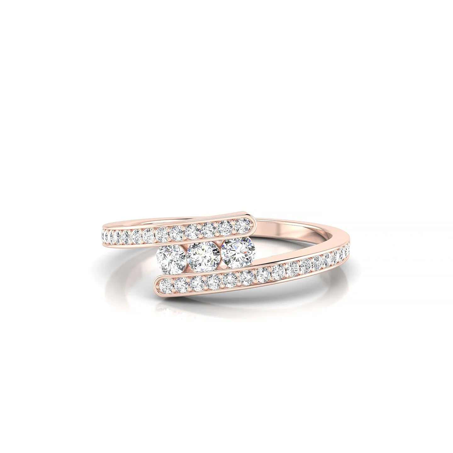 Drift | 18k Rose Gold 2.5 mm Round Diamond Ring