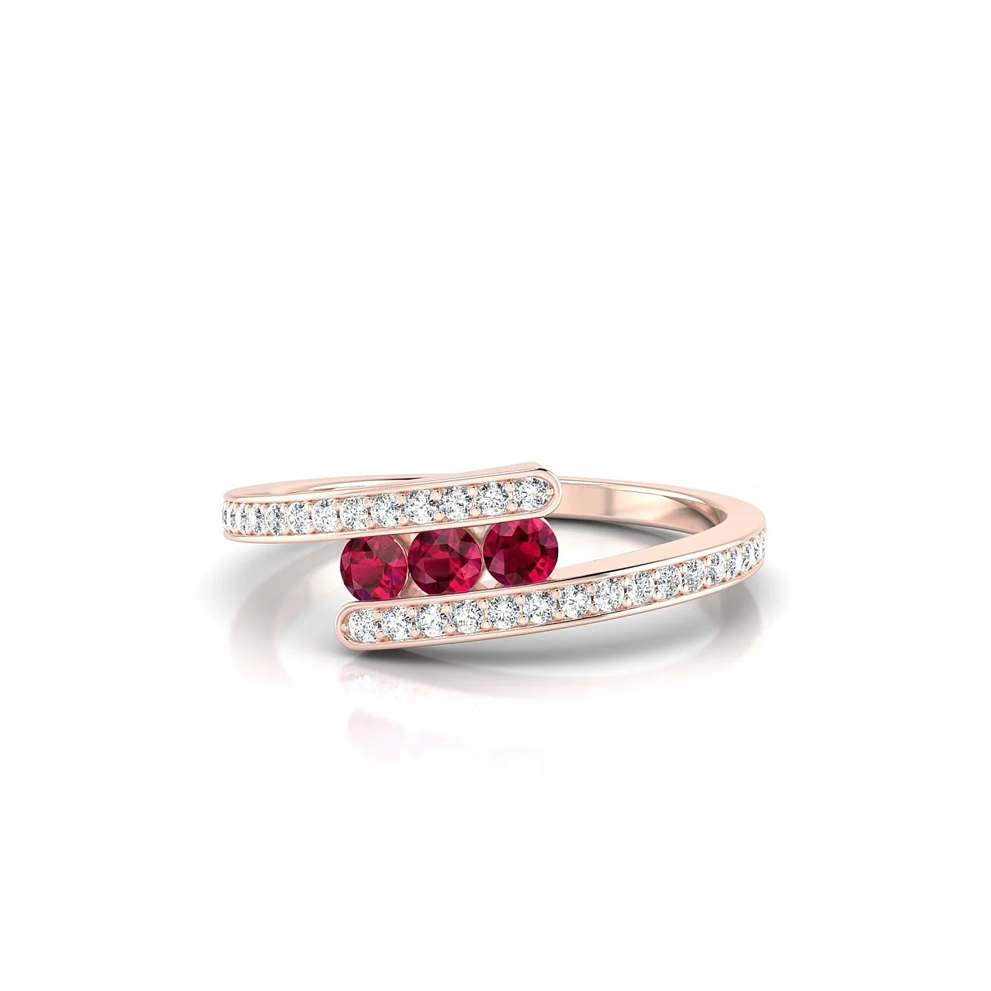 Drift | 18k Rose Gold 2.5 mm Round Ruby Ring