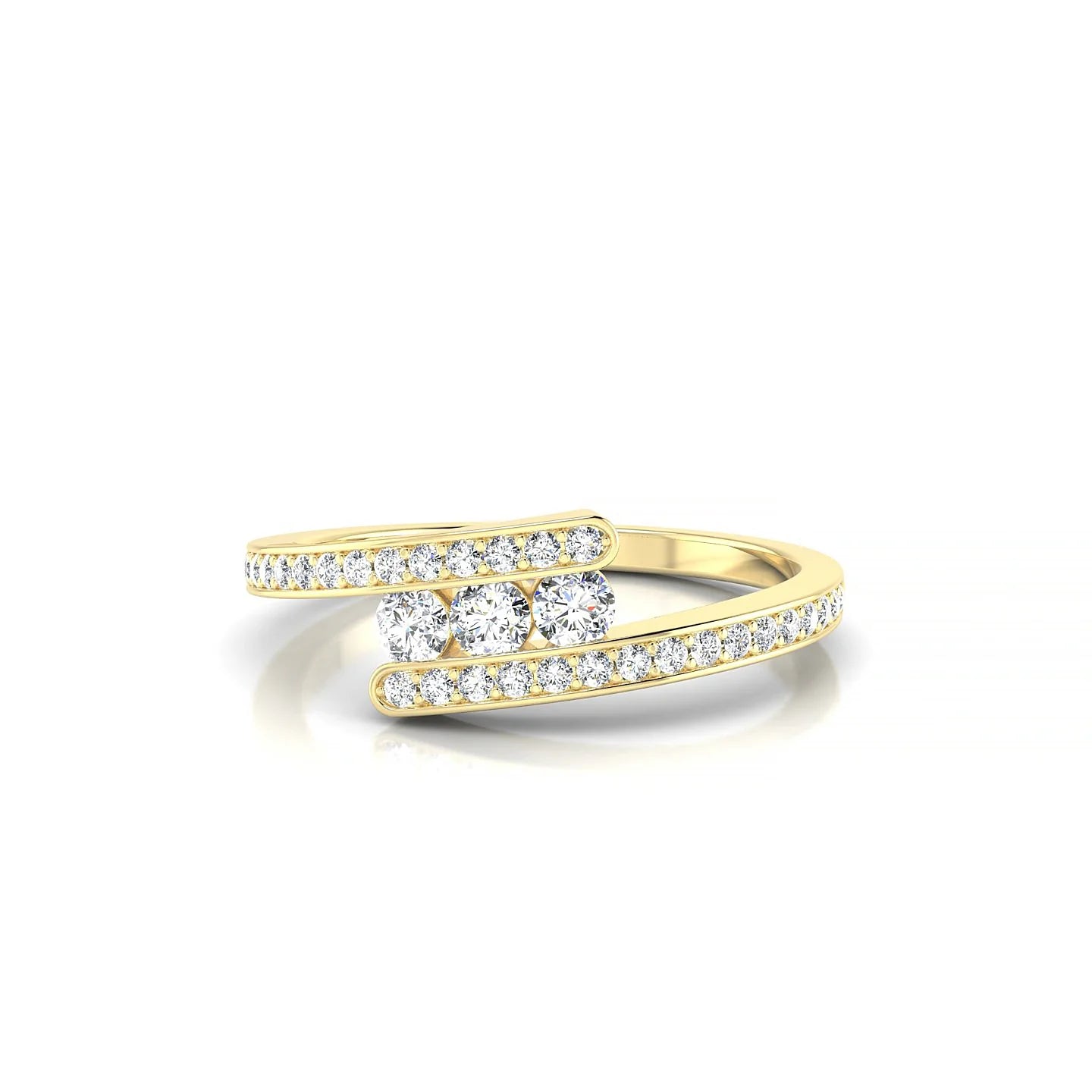 Drift | 18k Yellow Gold 2.5 mm Round Diamond Ring