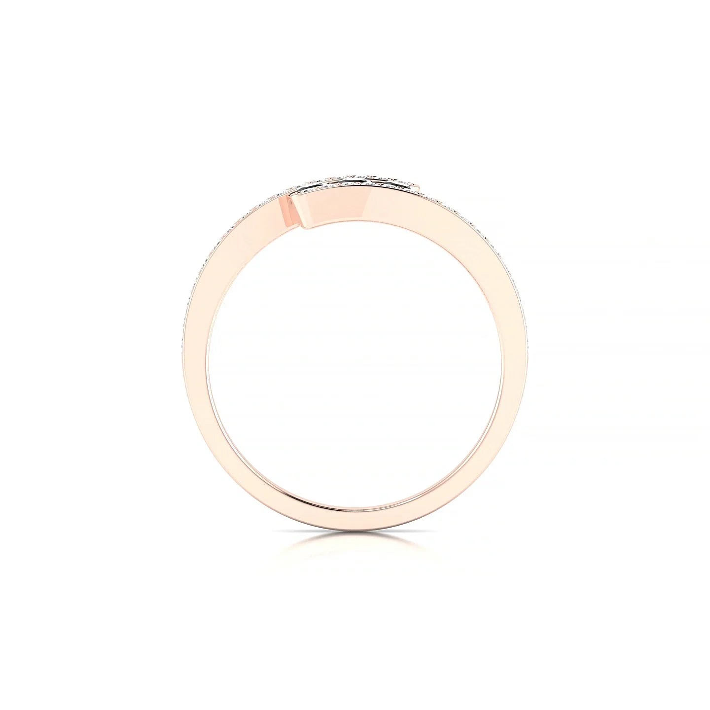 Drift | 18k Rose Gold 2.5 mm Round Black Diamond Ring