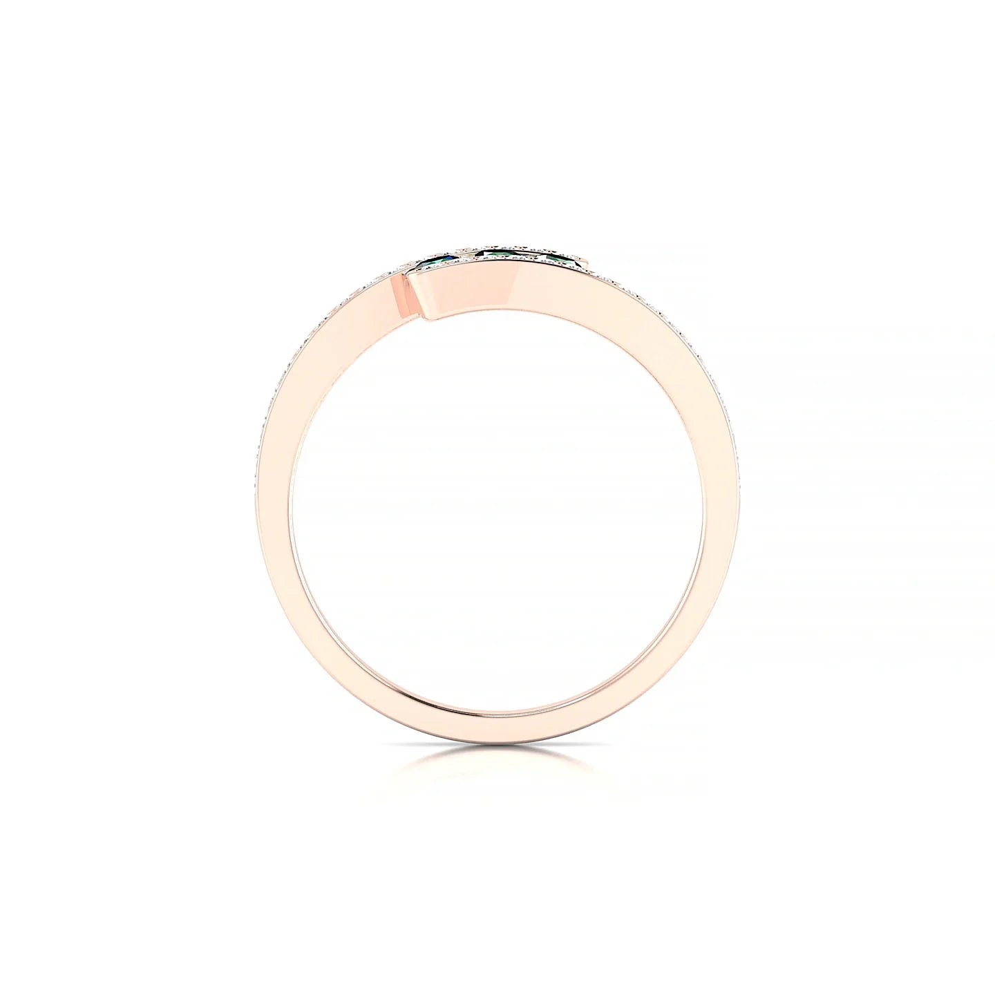 Drift | 18k Rose Gold 2.5 mm Round Emerald Ring