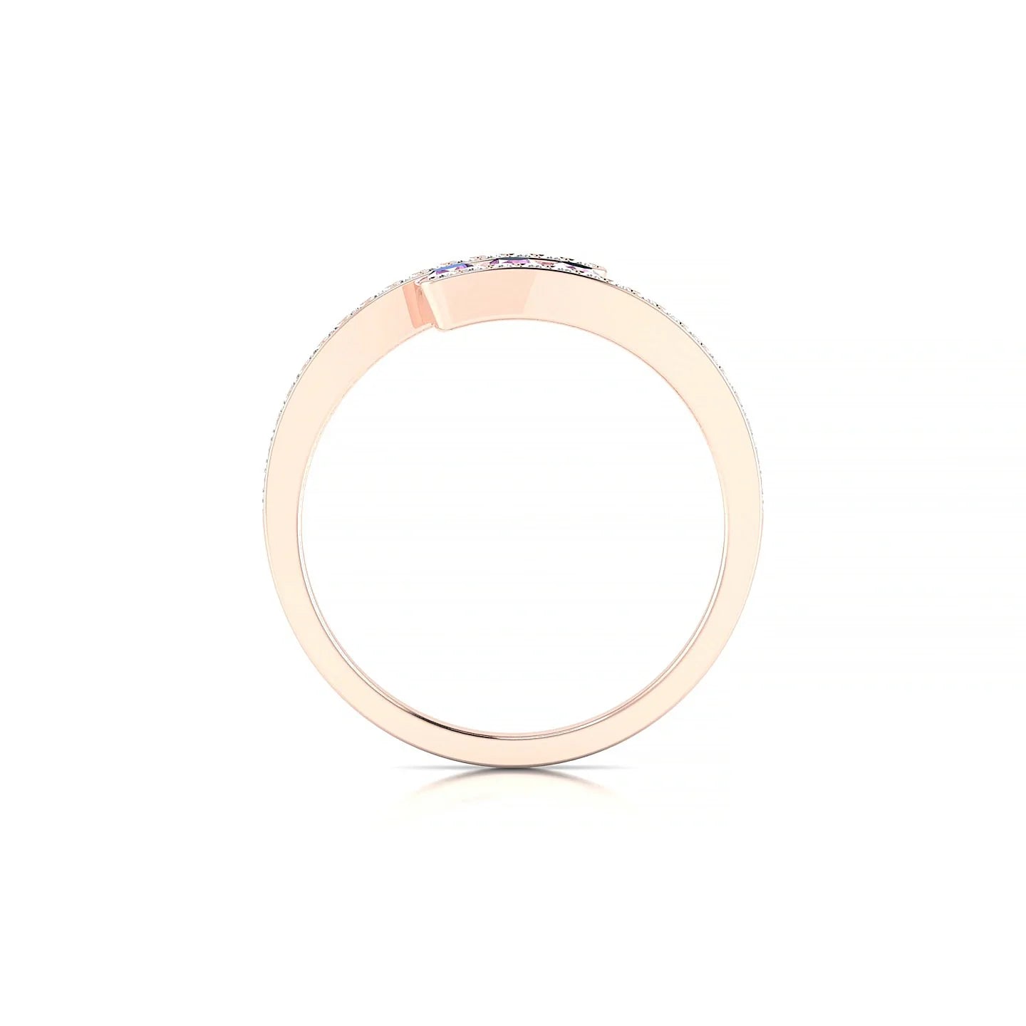 Drift | 18k Rose Gold 2.5 mm Round Pink Sapphire Ring