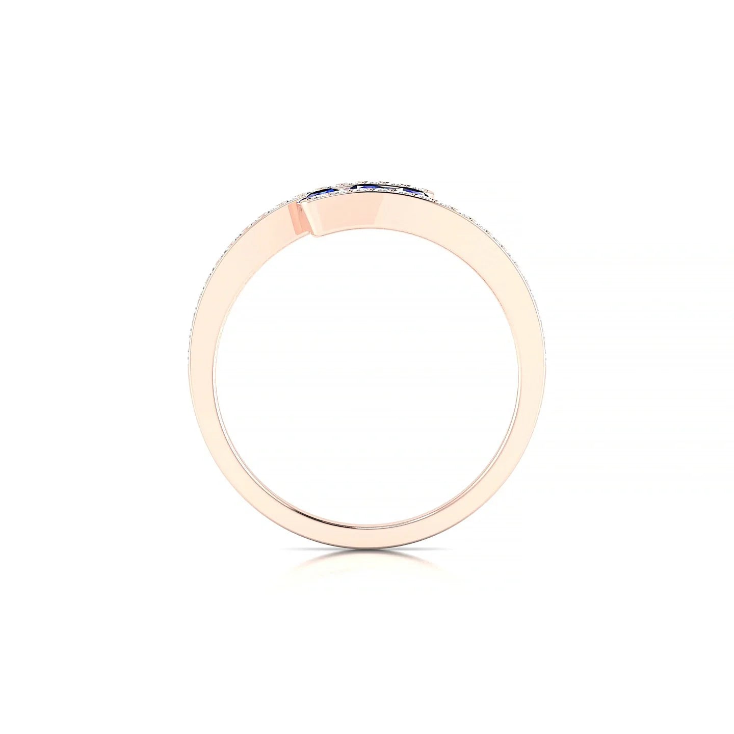 Drift | 18k Rose Gold 2.5 mm Round Sapphire Ring