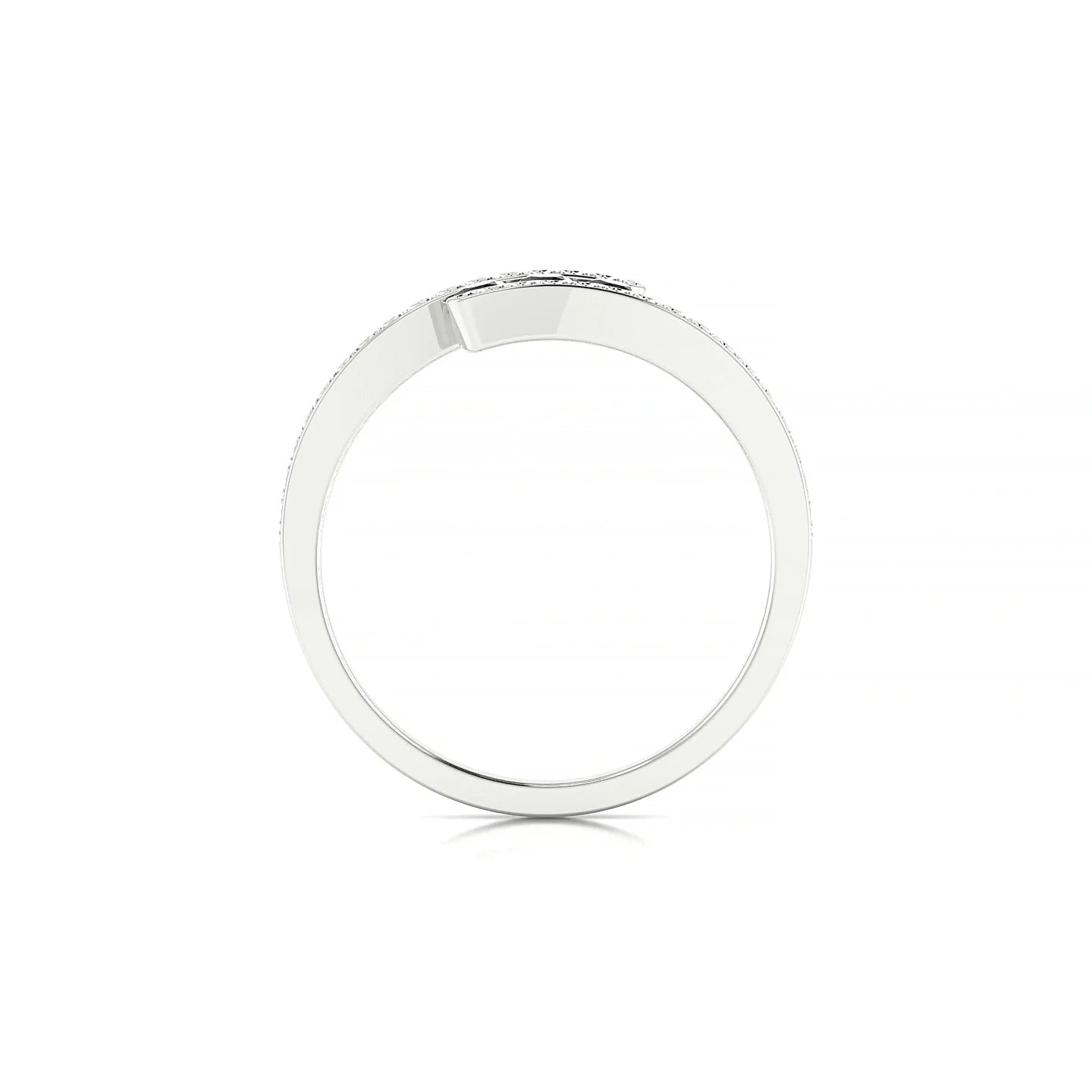 Drift | 18k White Gold 2.5 mm Round Black Diamond Ring