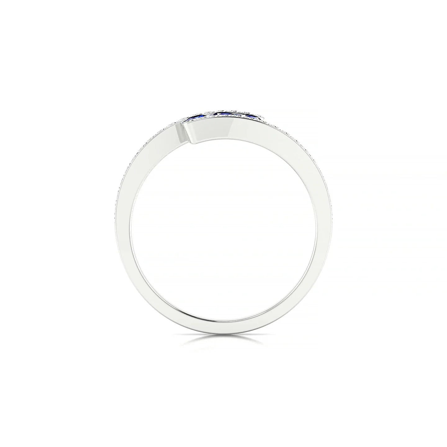 Drift | 18k White Gold 2.5 mm Round Sapphire Ring