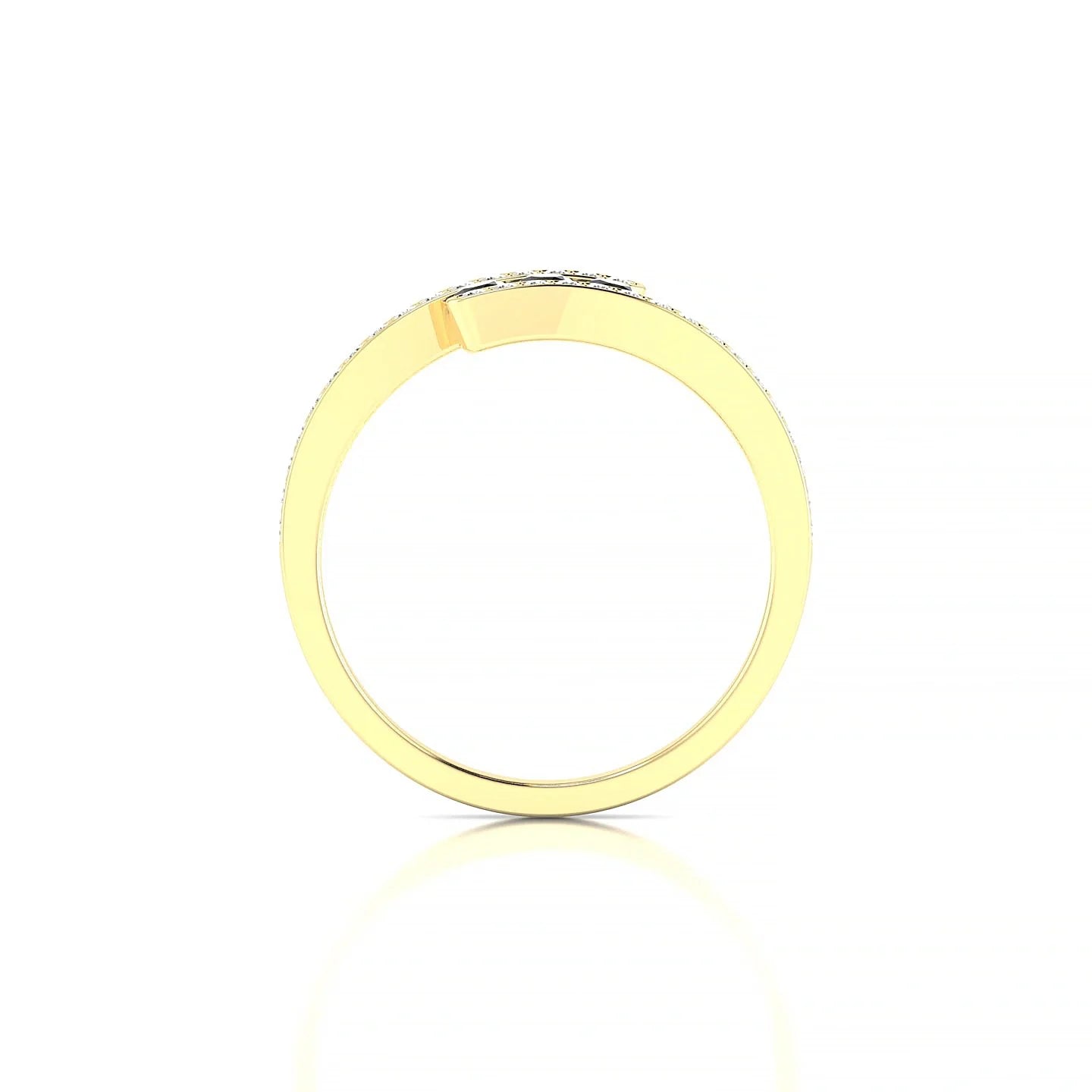 Drift | 18k Yellow Gold 2.5 mm Round Black Diamond Ring