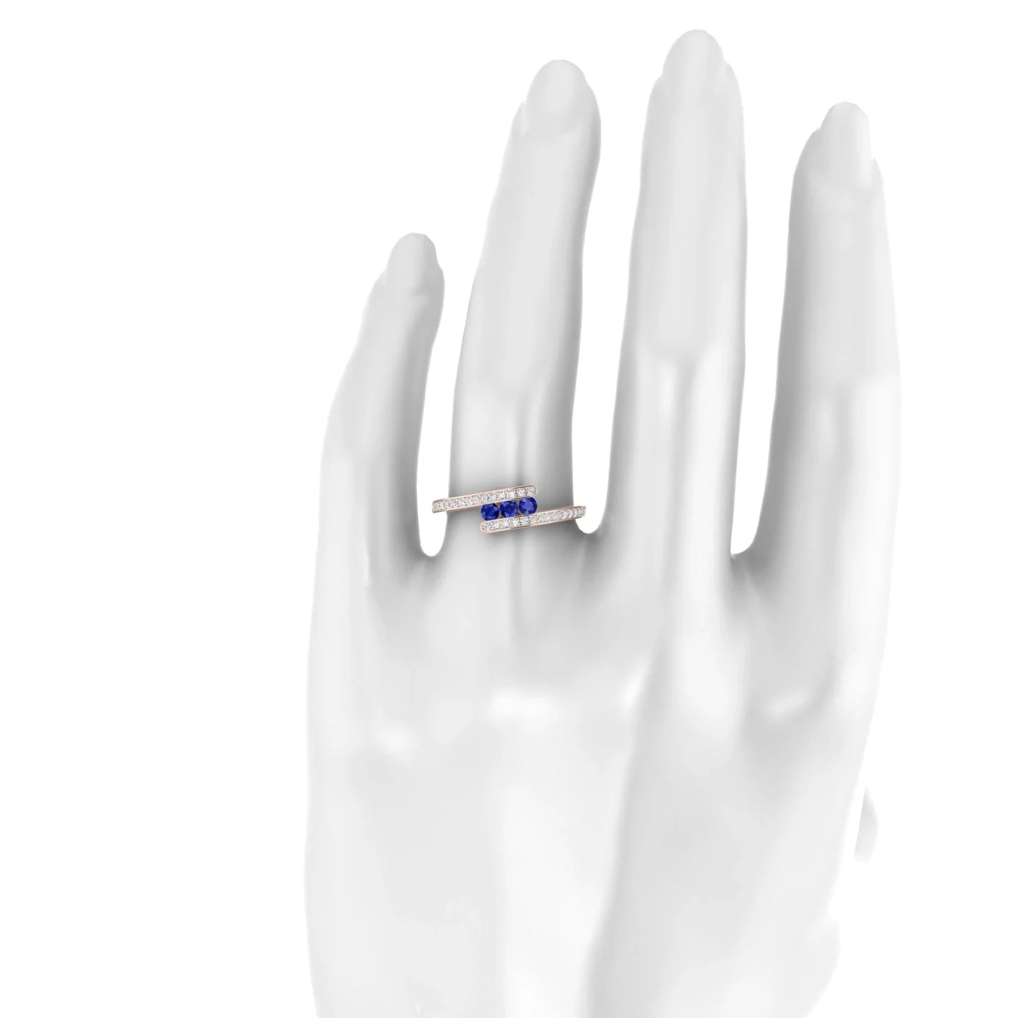 Drift | 18k Rose Gold 2.5 mm Round Sapphire Ring