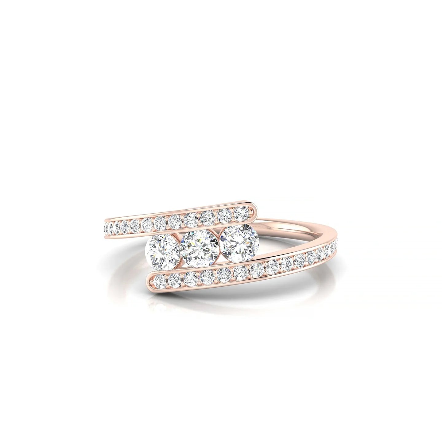 Drift | 18k Rose Gold 3 mm Round Diamond Ring