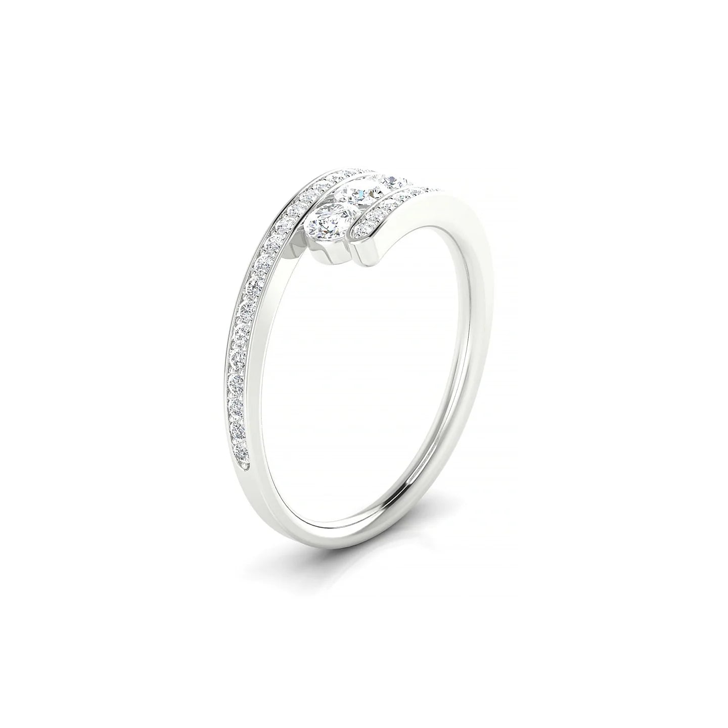 Drift | 18k White Gold 3 mm Round Diamond Ring