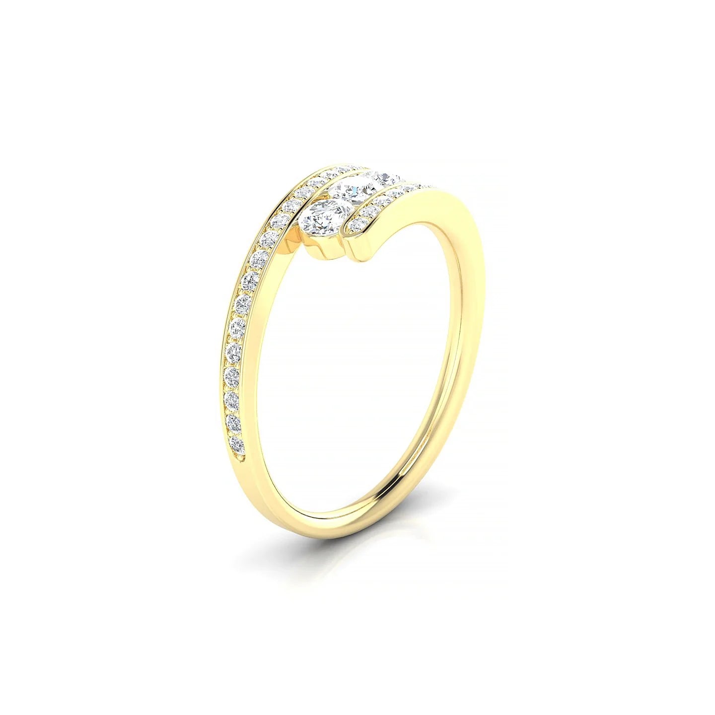 Drift | 18k Yellow Gold 3 mm Round Diamond Ring