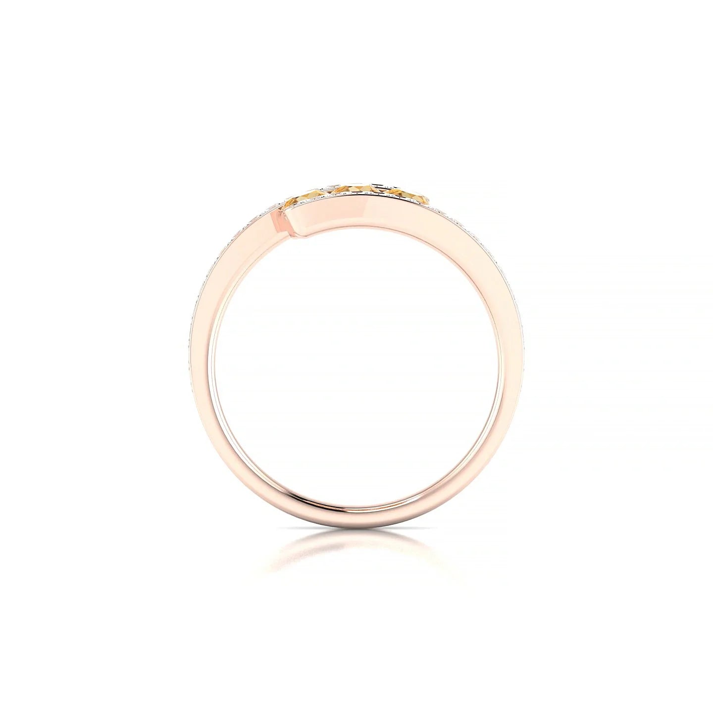 Drift | 18k Rose Gold 3 mm Round Citrine Ring