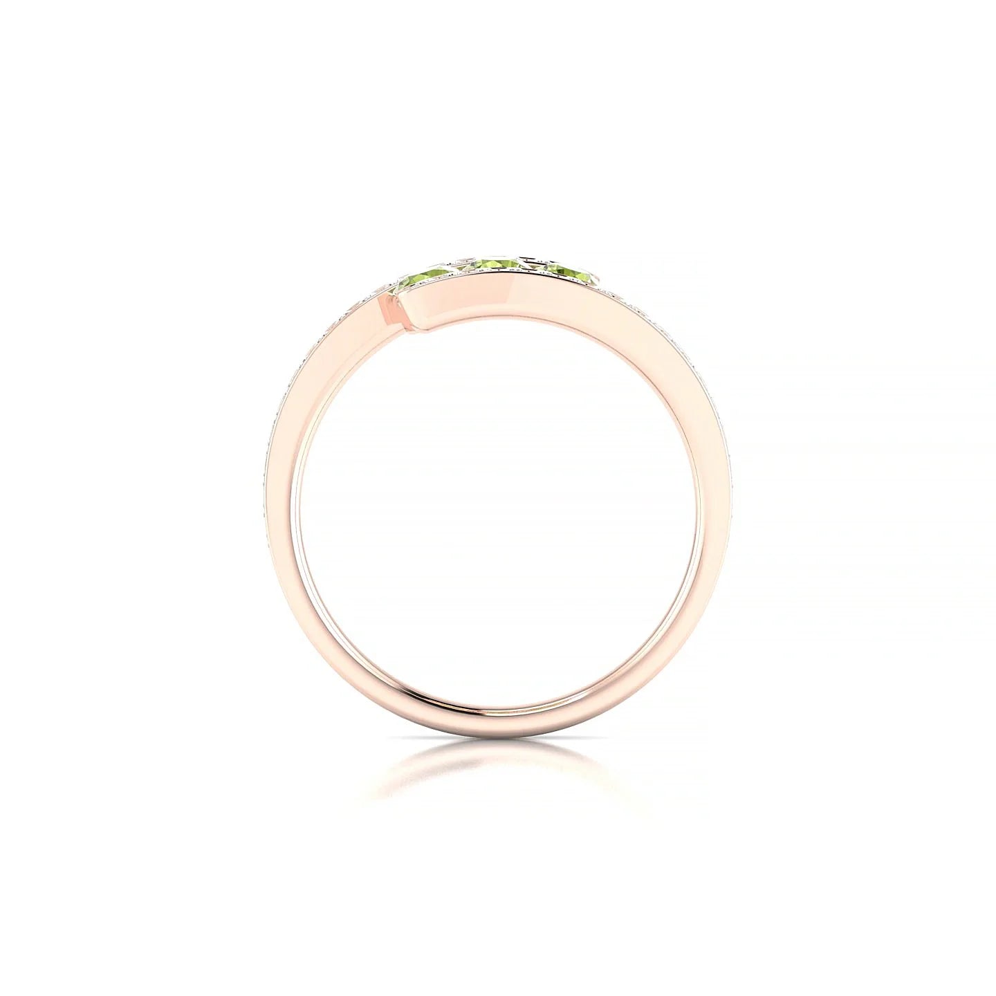 Drift | 18k Rose Gold 3 mm Round Peridot Ring