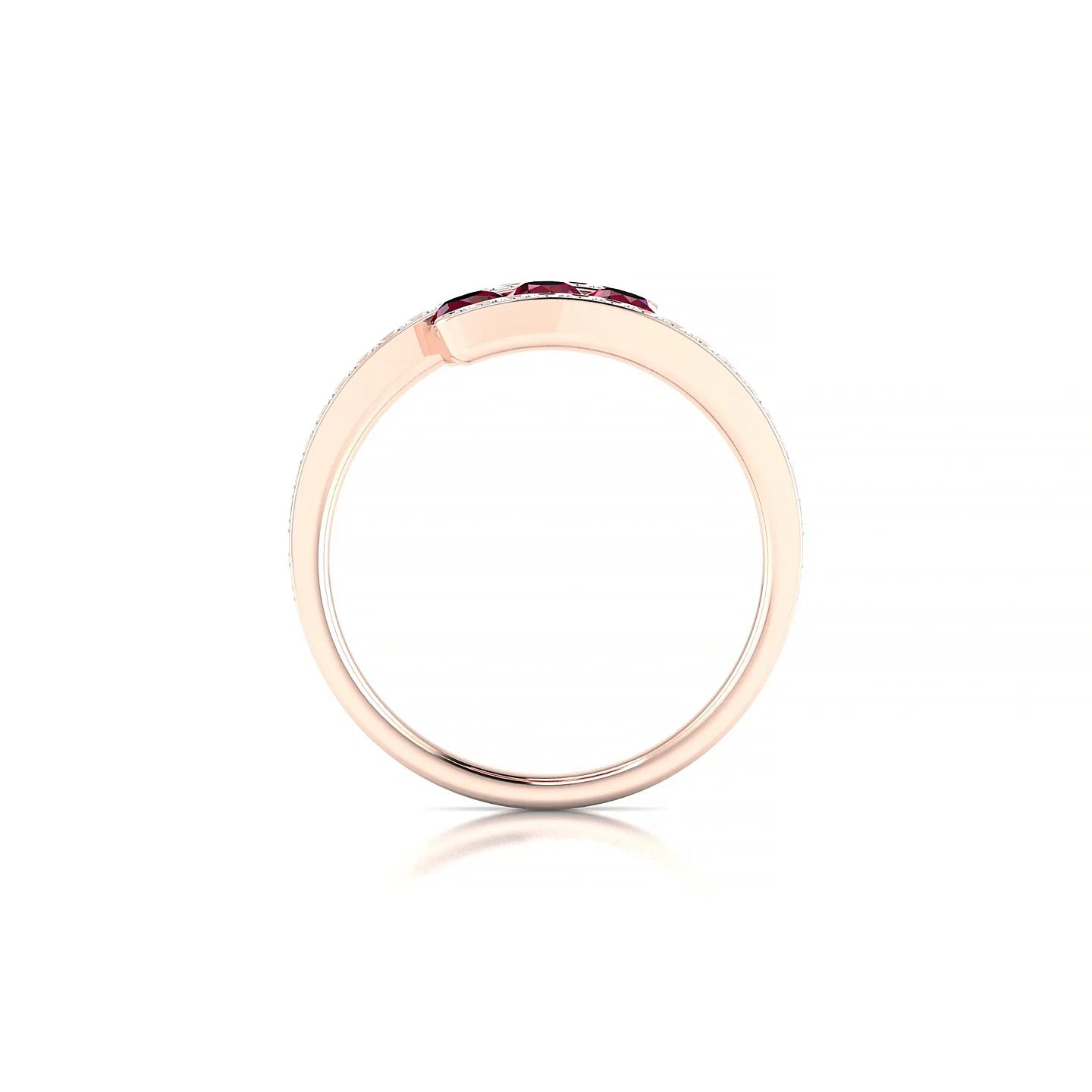 Drift | 18k Rose Gold 3 mm Round Ruby Ring