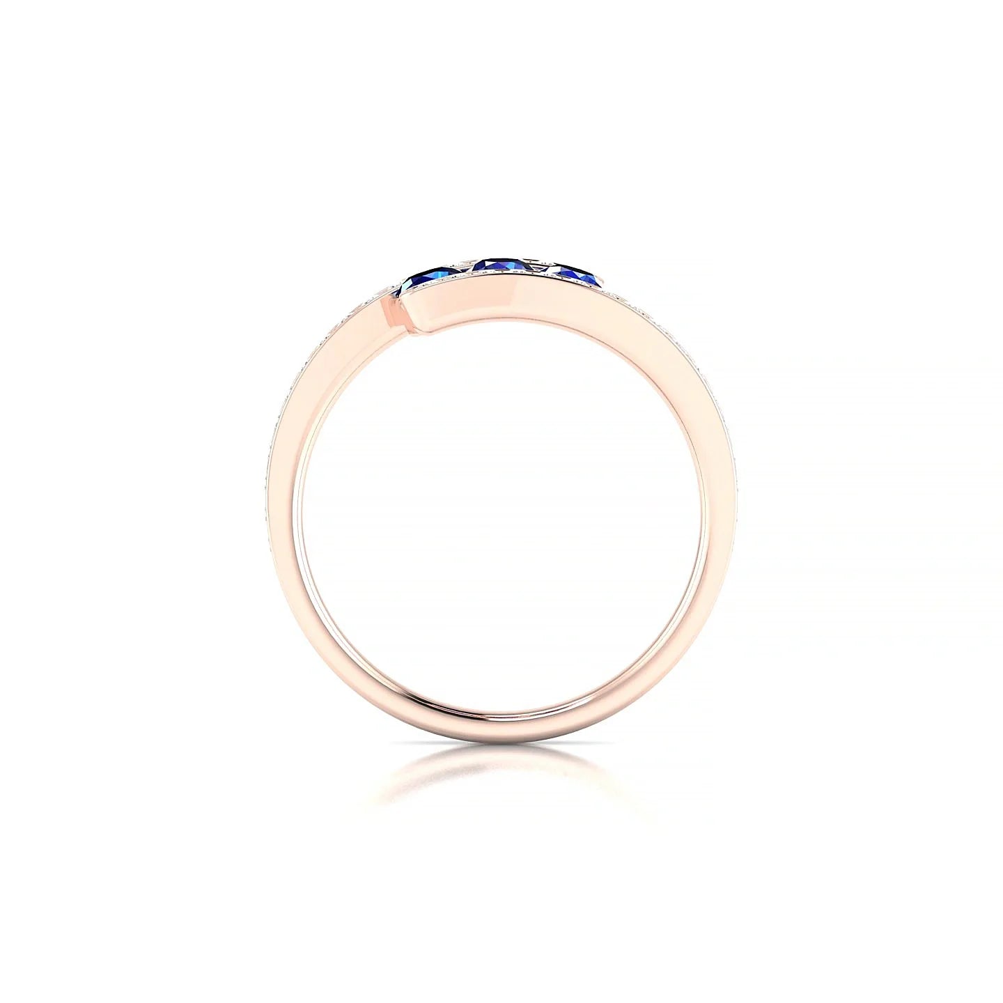 Drift | 18k Rose Gold 3 mm Round Sapphire Ring