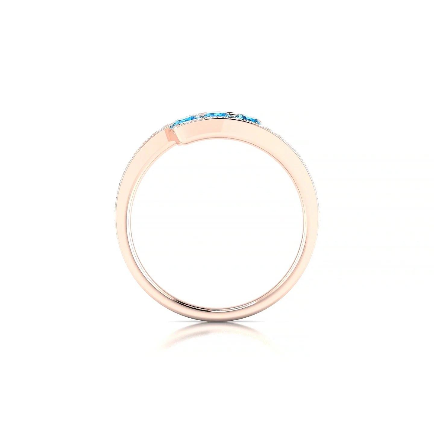 Drift | 18k Rose Gold 3 mm Round Topaz Ring